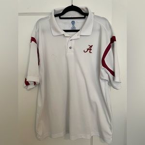 White - men’s Alabama polo. Size Large - dry fit